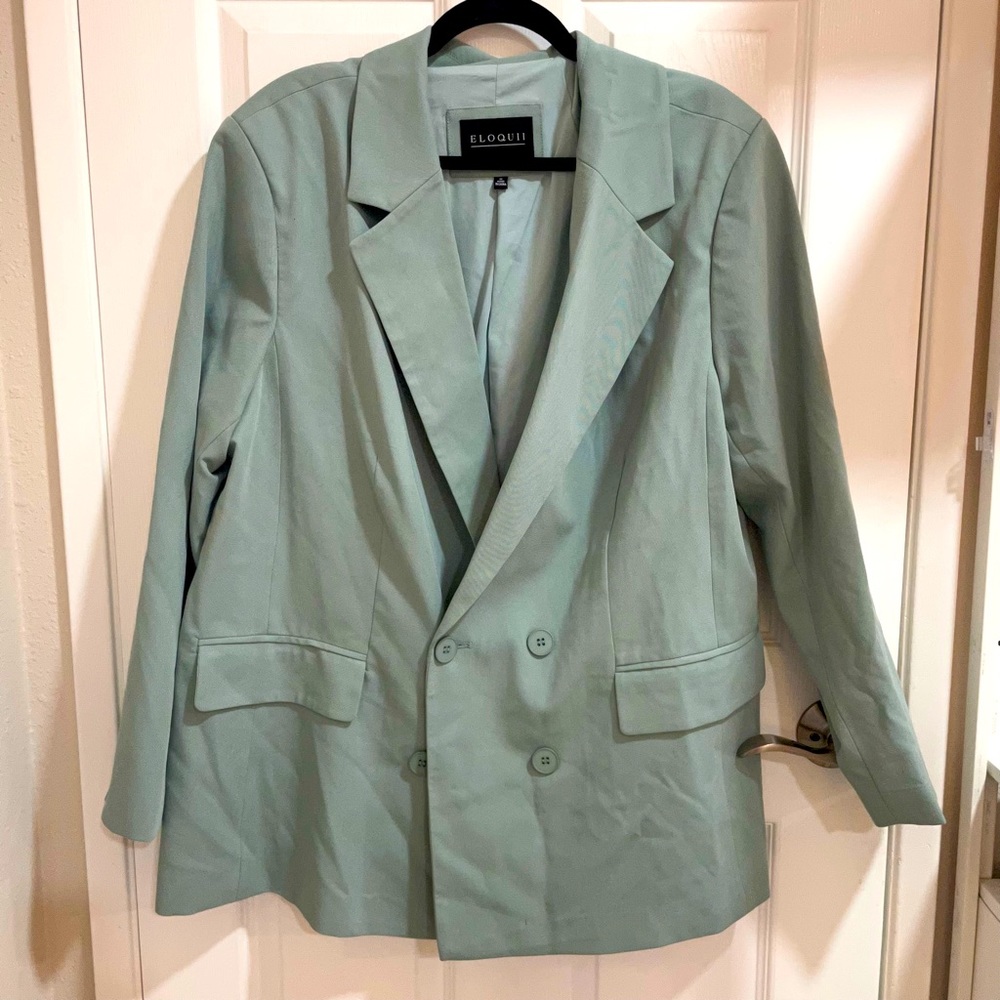 ELOQUII - Teal Seafoam Blazer Jacket - Size 20